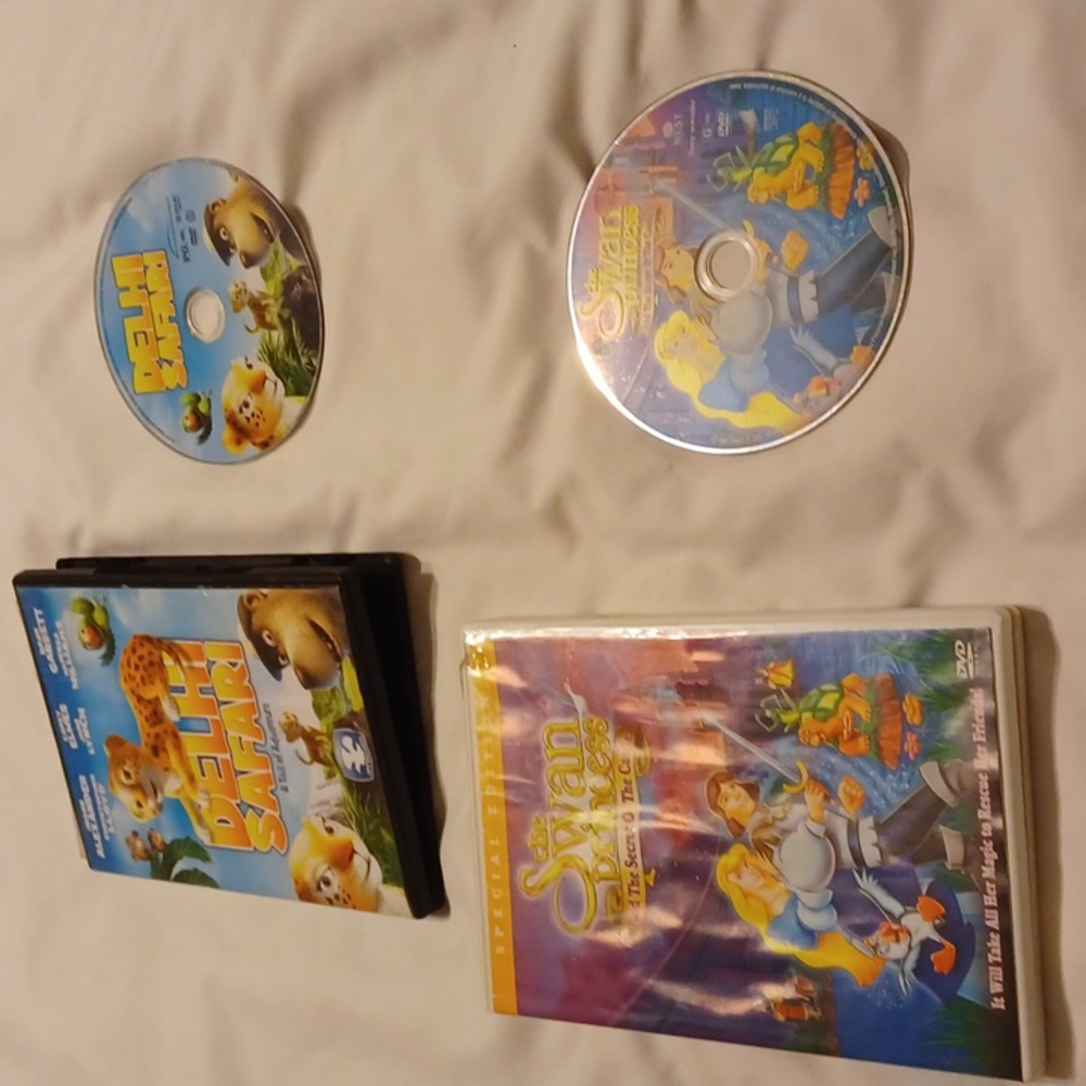 2 used children's DVDs